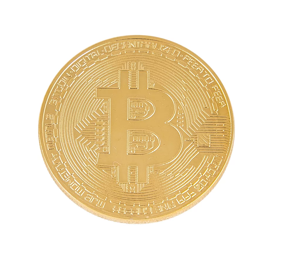 Сувенир монета Золотой биткоин  0З-00000361 (2)