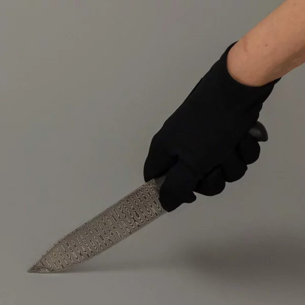 Нож ЦМ Шеф (нержавеющая дамасская сталь, Микарта чёрный холст) 0З-00007080 (7)